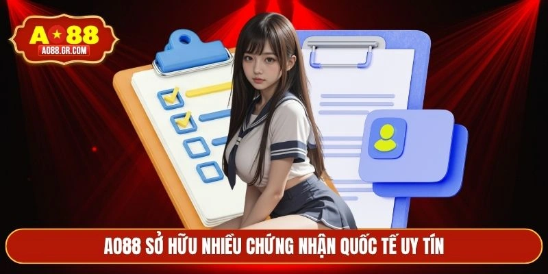 AO88 sở hữu nhiều chứng nhận quốc tế uy tín
